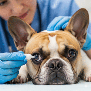 French Bulldog Eyes Treatment